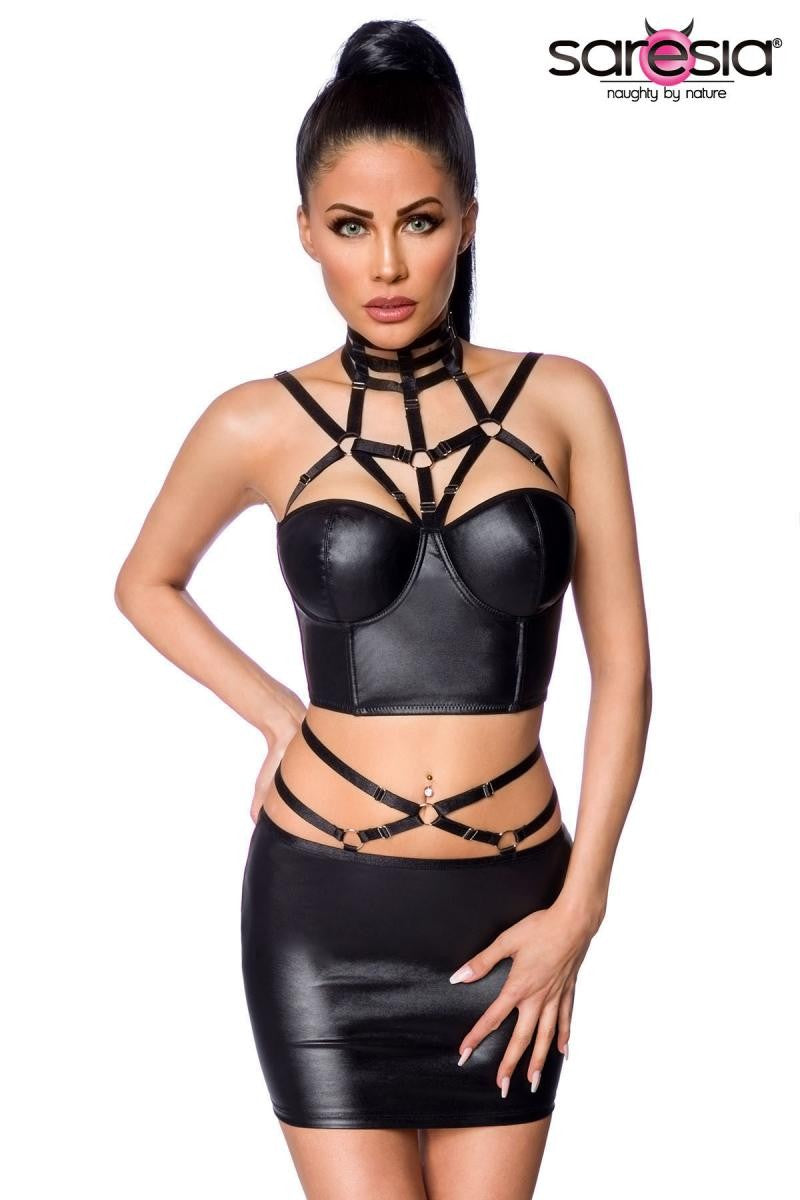 Harness-Wetlook-Set mit Rock 18263 von Saresia Harness-Wetlook-Set mit Rock 18263 von Saresia